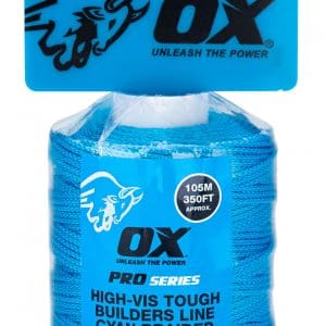 OX Pro Tough Nylon Braided Builders Line 105m / 350ft - Cyan