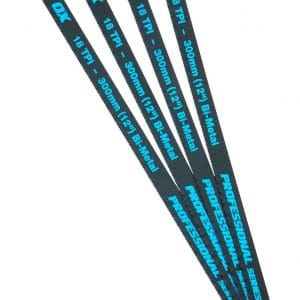 OX Pro 12" Hacksaw Blades 18 TPI Pack 4