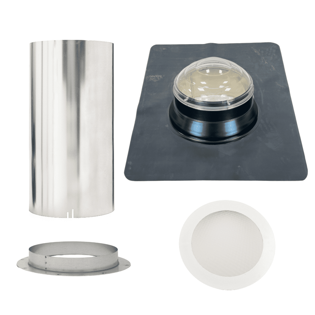 SunTube25 - Flat roof light tunnel set with crystal glass dome - EPDM - Image 3