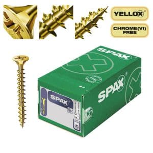 SPAX pozi flat pz2 yellox